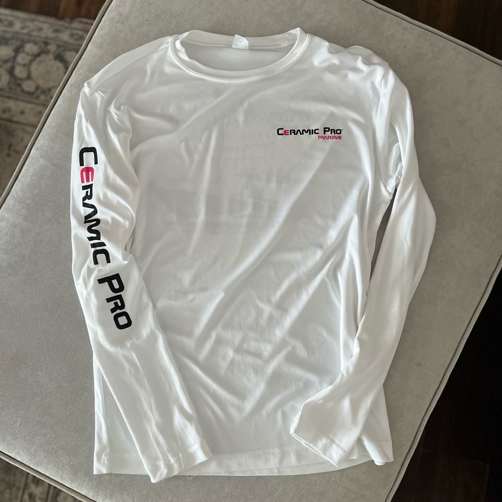 Unisex Ceramic Pro White Long Sleeve Boat Shirt